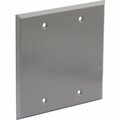 Bell Electrical Box Cover, 2 Gang, Square, Aluminum, Blank/Flat 5175-0
